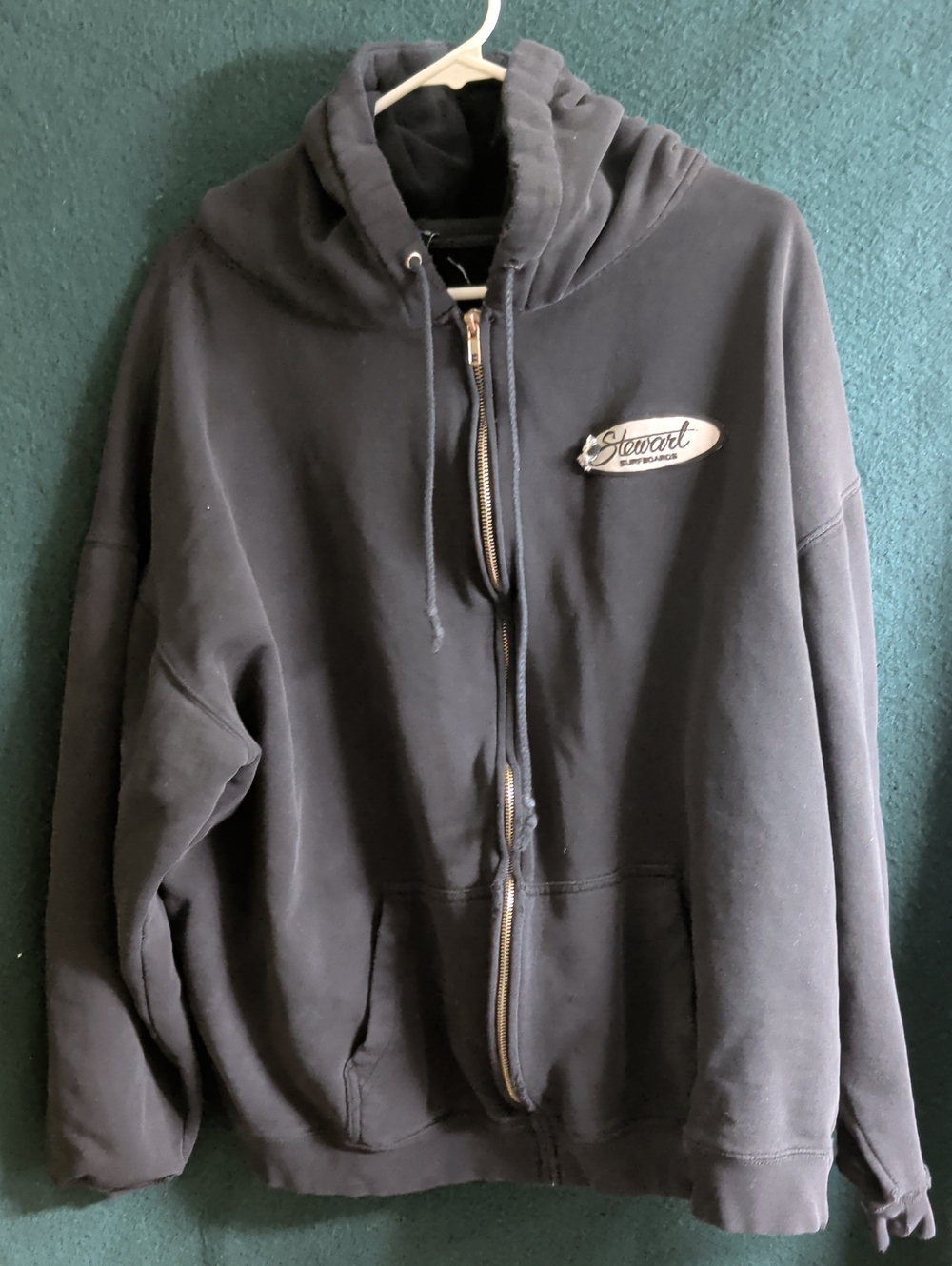 Branded Black Zip Hoodie Jacket